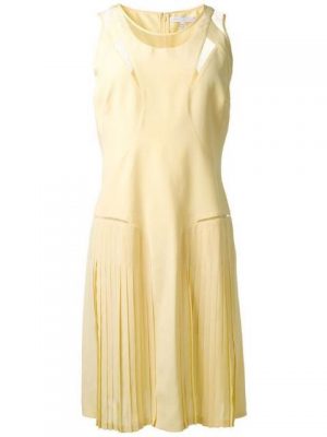 Victoria Victoria Beckham pale yellow dress