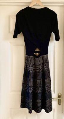 Reiss Black knit dress front