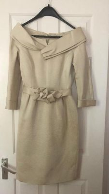 teresa ripoll beige dress mother of the bride