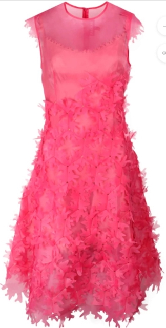 Paskal pink appliqued dress