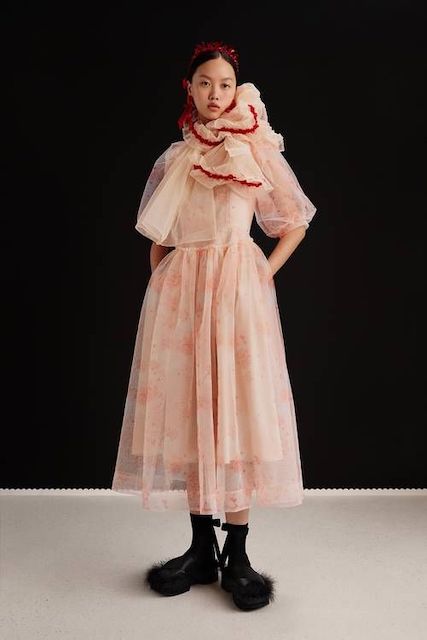Simone Rocha x HM peach dress