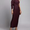 REnt Solace London Burgundy dress