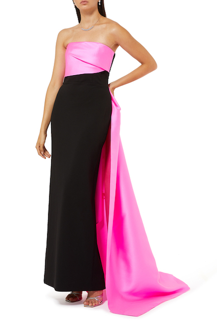 Solace London Black pink dress