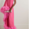 Taller Marmo pink feather Dress